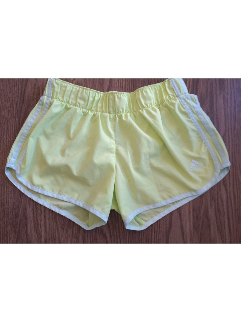 adidas Women's Aktiv Energy Running Climalite Shorts Lime Green - Size US XS/S - Picture 2 of 7